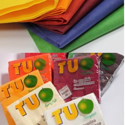 Tovagliolo mono colorato cm.40x40 2 veli pz.50