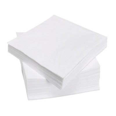 Tovagliolo mono bianco cm.25x25 2 veli pz.100