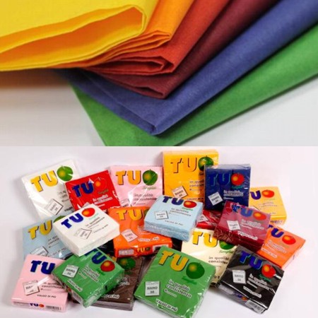 Tovagliolo mono colorato cm.25x25 2 veli pz.100