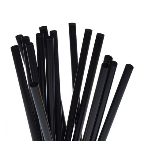 Cannuccia diritta in pla biocompostabile cm.15 pz.250 nera
