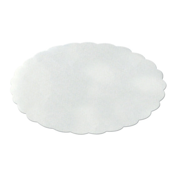 Sottofritti ovali carta bianca cm.26x38 pz.500 ***