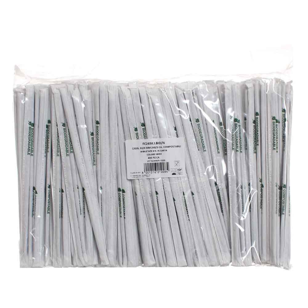 Cannuccia diritta in pla biocompostabile cm.21 pz.500 busta singola