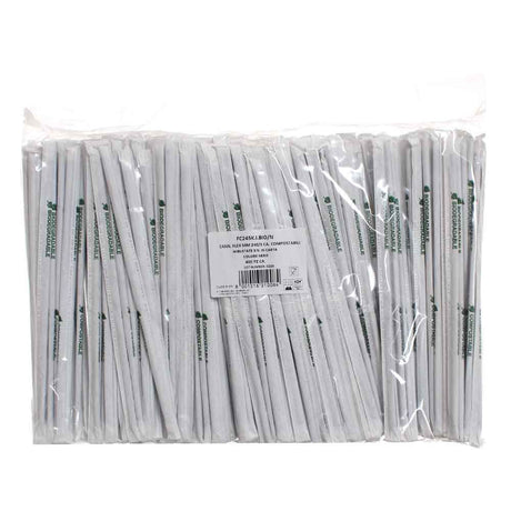 CANNUCCIA DIRITTA IN PLA BIOCOMPOSTABILE CM.21 PZ.500 BUSTA SINGOLA