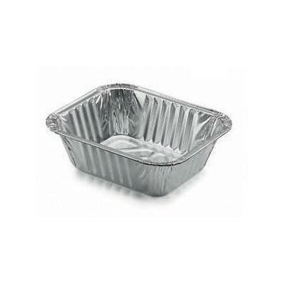 Contenitore alluminio 1 porzione mm.125x100 h.34 pz.100 r1-09g