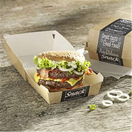 Scatola hamburger cartoncino good food pz.50