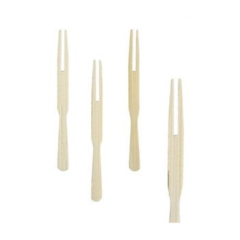 Forchettine legno bamboo 2 punte cm.8,5 pz.500