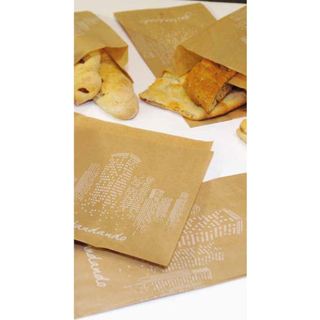 Sacchetti carta cell.antigrasso avana gustandando cm.12+9x26 pz.1000