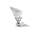 Supporto cono nero per fritti quadrato