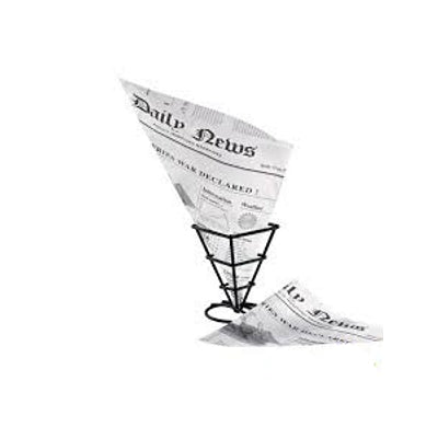Supporto cono nero per fritti quadrato