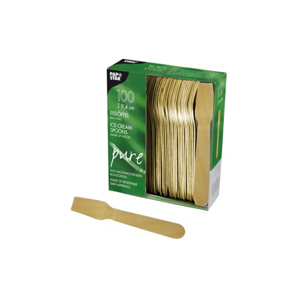 Paletta gelato in legno bamboo cm.9.4 pz.100 papstar