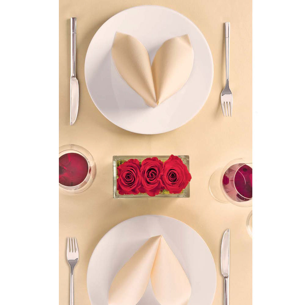 Tovaglia mono plus carta secco cm.100x100 caramel pz.25