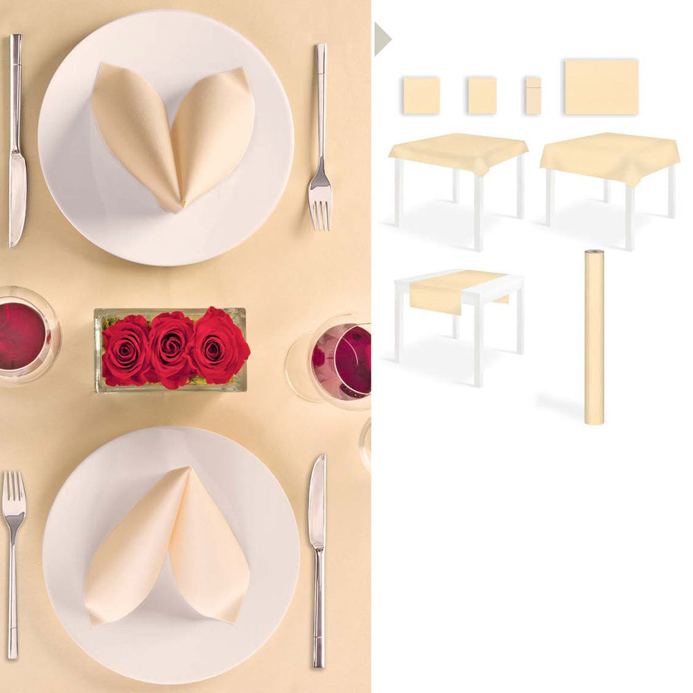 Tovaglia monouso plus carta secco cm.100x100 caramel pz.25