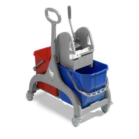 Carrello pulizia nick tec doppio con maniglia ad anello lt.30