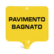Segnale piramidale tabella rettangolare pavimento bagnato cm.36x36