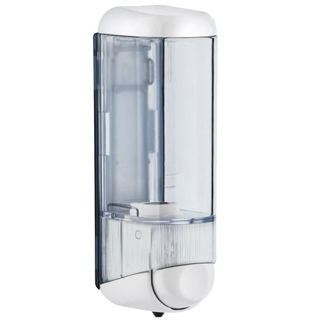 Dispenser sapone liquido "snello" bianco/trasparente lt.0,25 a/605