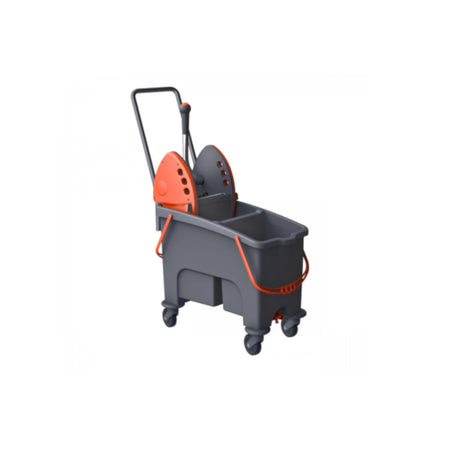 Carrello pulizia duetto lt.16/24 2 vaschetta e con valvole strizzatore e maniglia