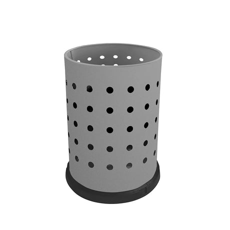 Cestino gettacarte forato ø cm.24 h.40 grigio a/120