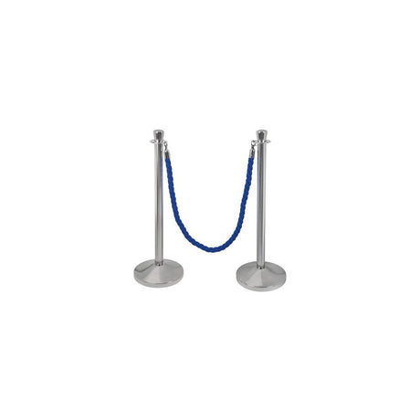 CORDONE PER COLONNINA BLU CON GANCI INOX MT.1.5