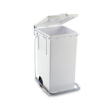 Pattumiera plastica max coperchio ruote e pedale lt.80