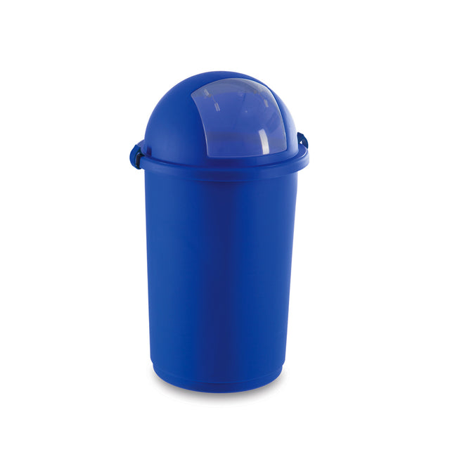 Pattumiera push a molla ø cm.41 h.75 blu