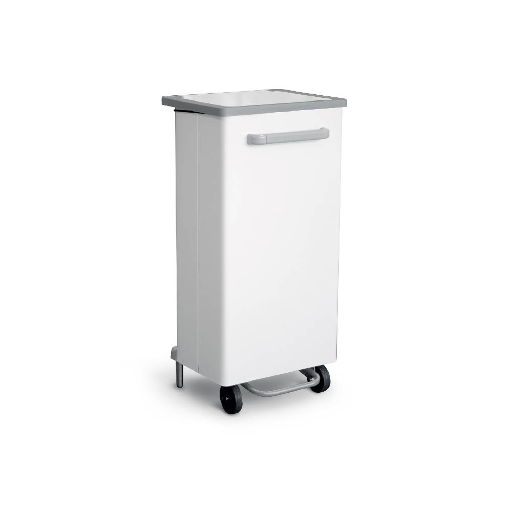 Pattumiera inox verniciata con pedale lt.110 apertura frontale