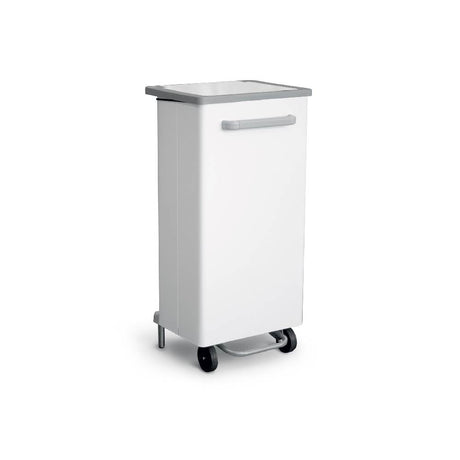 Pattumiera inox verniciata con pedale lt.110 apertura frontale