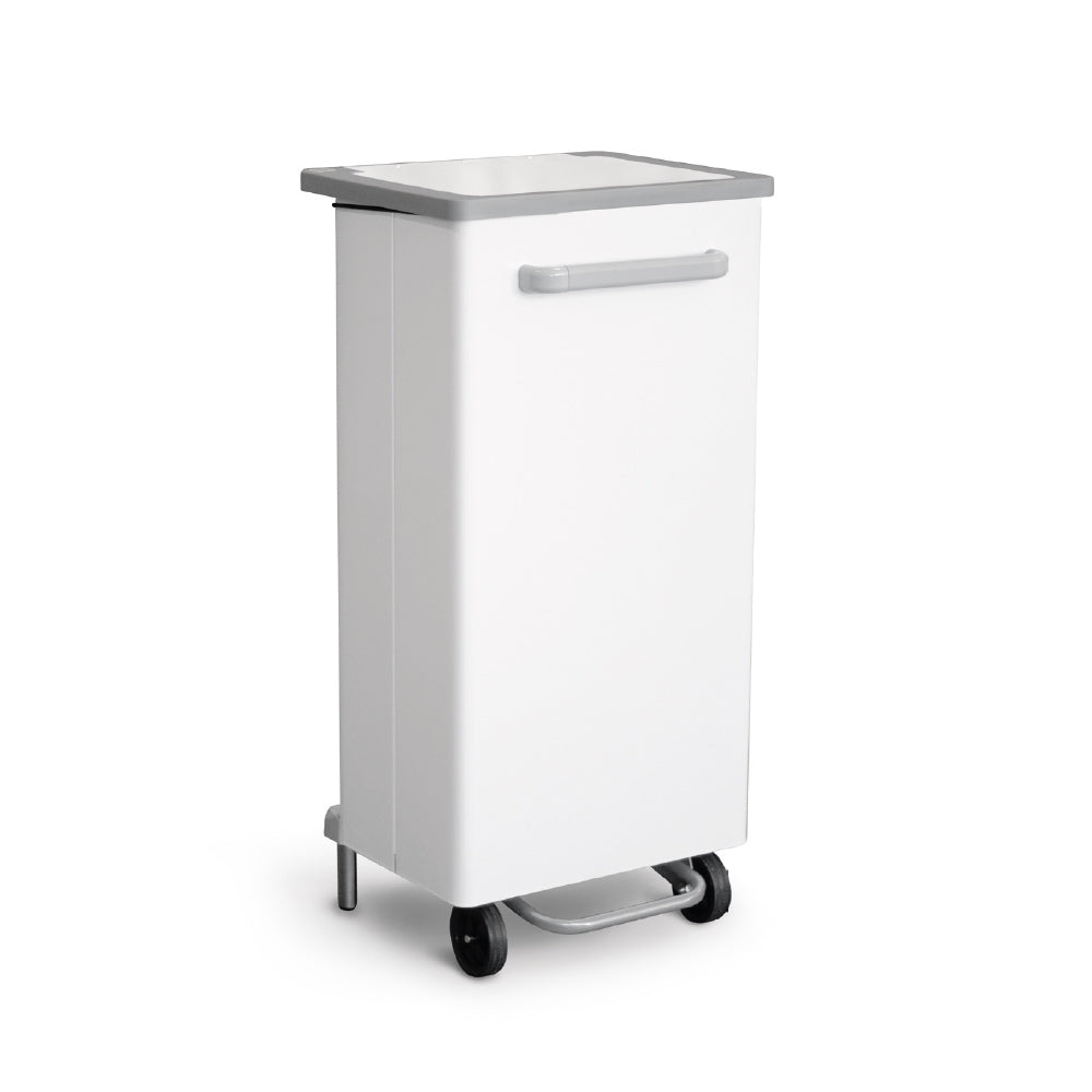 Pattumiera inox verniciata con pedale lt.110 apertura frontale
