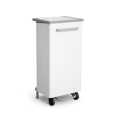 PATTUMIERA INOX VERNICIATA CON PEDALE LT.110 APERTURA FRONTALE