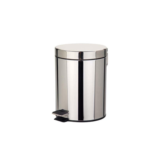 Pattumiera inox con pedale lt.5