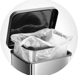 Pattumiera paso lt.40 silver/nero rotho