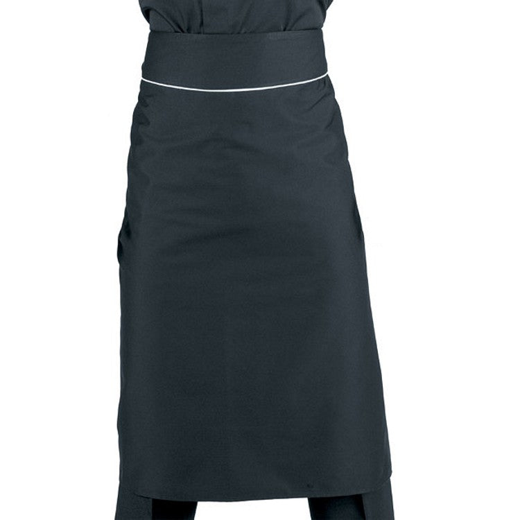 Grembiule rondin nero riga bianca cm.95x70