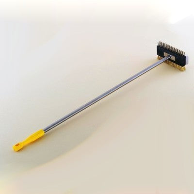 SPAZZOLONE PULIZIA FORNI CON DOPPIA SETOLA INOX E OTTONE
