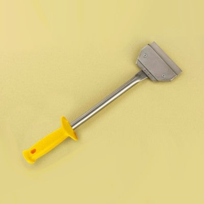 RASCHIETTO INOX MANICO GIALLO LAMA CM.9x35