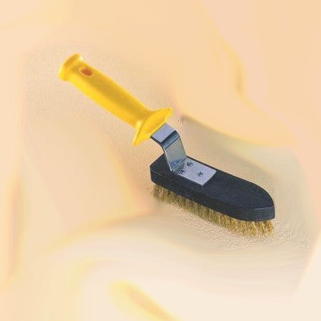Spazzola griglia ottone con manico