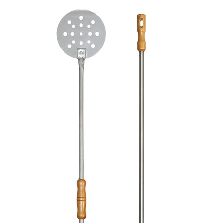 Palino cuocere inox forato ø cm.18 h.170 corsoio