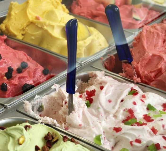 Spatola gelato kostil inox cm.26 manico rosso