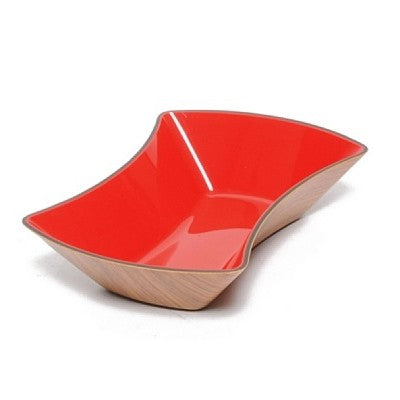 Ciotola plastica puzzle mogano/rosso