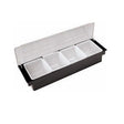 Portacondimenti cm.49x15 h.9 abs con 4 vaschette
