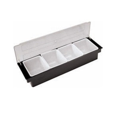 Portacondimenti cm.49x15 h.9 abs con 4 vaschette