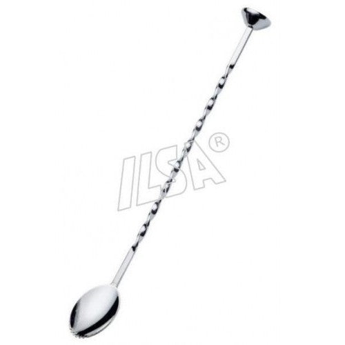 Cucchiaio inox agitatore cm.28 barman torciglione dentato