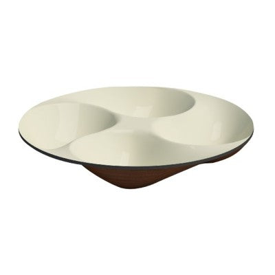 Ciotola plastica twist mogano/crema