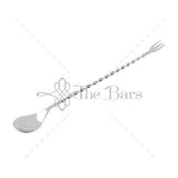 Cucchiaio inox agitatore cm.30 barman con forchettina