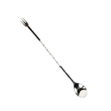 Cucchiaio inox agitatore cm.30 barman con forchettina