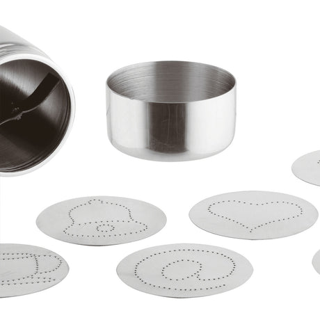 Decorspargi cacao inox con 7 mascherine