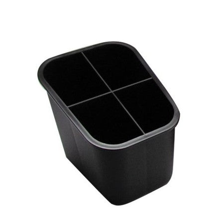 Portacannucce/cucchiaini cm.14x17 nero 4 scomparti