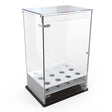 Portaconi plexiglass 12 sedi cm.33x25 h.50 base nera