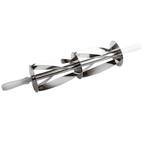 Rullo inox taglia croissant cm.18x20 doppio