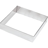 Fascia inox quadrata cm.18x18 h.4,5