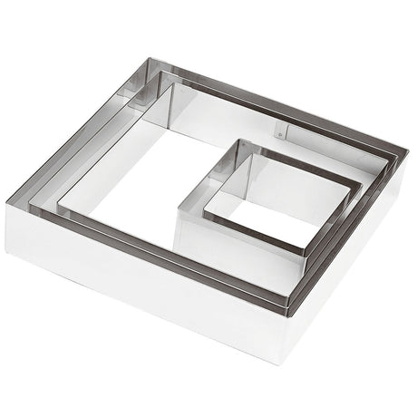 Fascia inox quadrata cm.18x18 h.4.5
