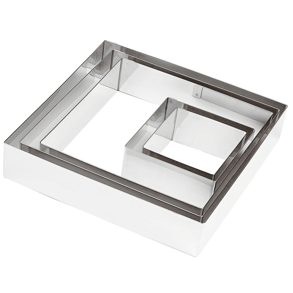 Fascia inox quadrata cm.22x22 h.4